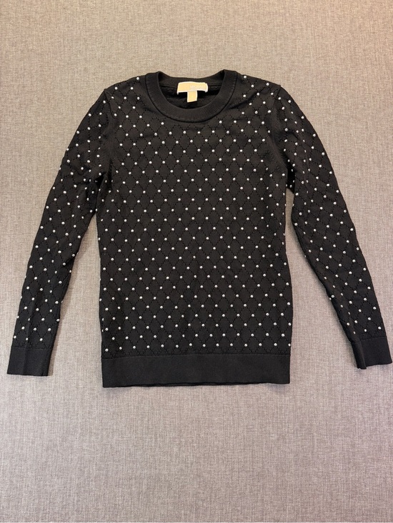Michael Kors Sweaters - Michael Kors Black Crewneck Sweater with metal Stud Detail Small
